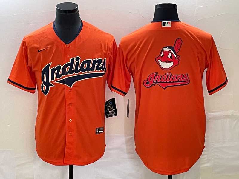 Men's Cleveland Guardians Orange Team Big Logo Cool Base Stitched Jersey,We sell and wholesale Men's Cleveland Guardians Orange Team Big Logo Cool Base Stitched Jersey on line form chian!
